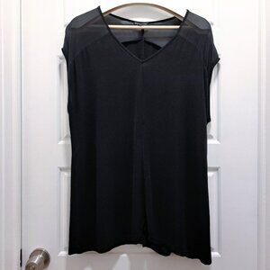 Eileen Fisher Silk Top Black Size Large